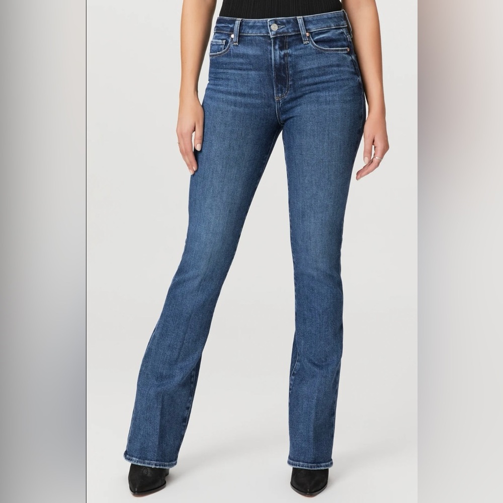 PAIGE Women's Medium Blue Bootcut Jeans